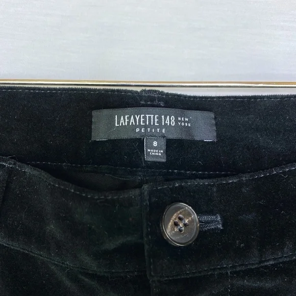 Lafayette 148 Petite Velvet Black Jeans - Picture 6 of 7